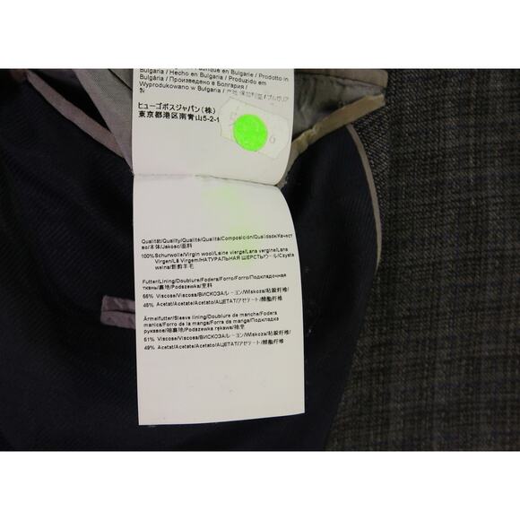 Hugo Boss The James4 Brown Black Blue Woven Check Wool Sportcoat Blazer 40R - Picture 10 of 10